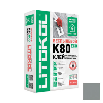Клей Litokol LitoFlex K80 Еco для плитки и камня серый 25 кг