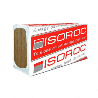 Утеплитель Isoroc Изофас 140, 140 кг/м3, 1000 х 600 х 50 мм, 5 шт/уп