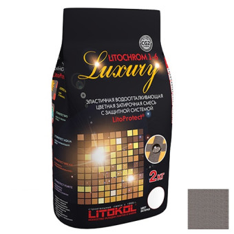 Затирка цементная Litokol Litochrom 1-6 Luxury C.10 серый пакет 2 кг Затирка цементная Litokol Litochrom 1-6 Luxury C.10 серый пакет 2 кг