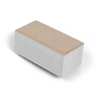 Брусчатка Нобетек 2П8Ф ч/п белый цемент песочная 200х100х80 мм