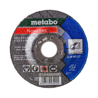 Круг обдирочный по металлу Metabo Novoflex 115x6.0x22.23 мм (арт. 616460000)