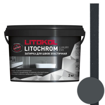 Затирка Litokol Litochrom Luxury EVO LLE.140 мокрый асфальт 2 кг