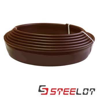 Пластиковый бордюр STEELOT Мини Кантри 10000х20х80 мм коричневый