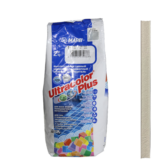 Затирка Mapei Ultracolor Plus №111 светло серая Мапей Ультраколор Плюс фасовка 2 кг купить 