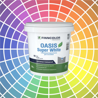 Краска Finncolor Oasis Super White для потолков 0.9 л
