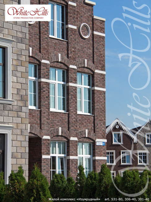 White Hills Лондон Брик 301-40 фасадная клинкерная плитка под кирпич Россия