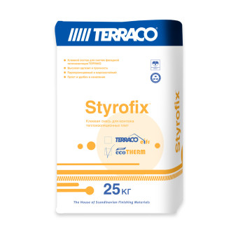 Клей Terraco Styrofix EcoTherm для утеплителя 25 кг