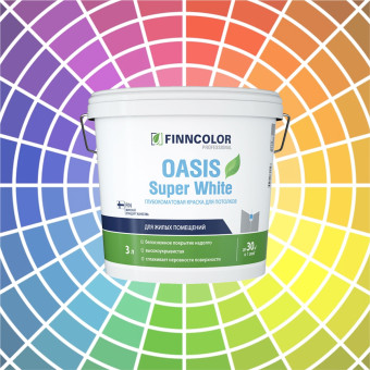 Краска Finncolor Oasis Super White для потолков 3 л