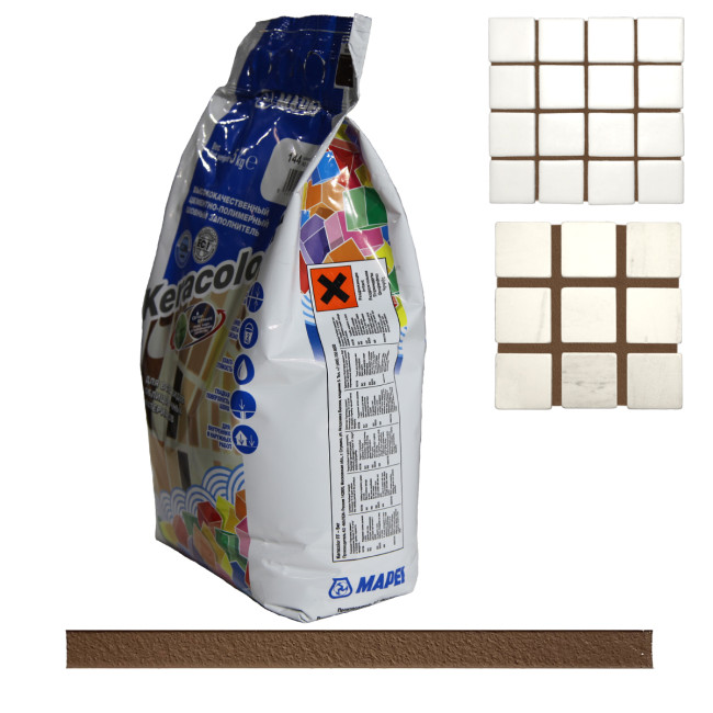 Затирка для плитки Mapei Keracolor FF №144 шоколад Мапей Кераколор ФФ фасовка 5 кг купить 