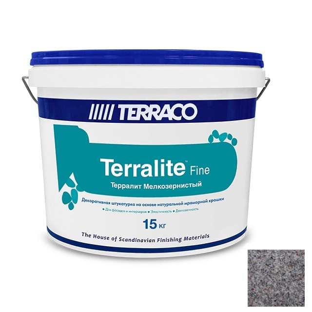 Декоративная штукатурка Terraco Terralite Fine мелкозернистая 91-F 15 кг