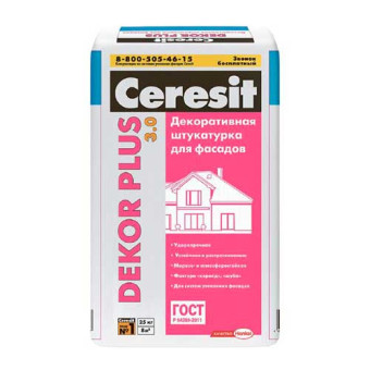 Фасадная штукатурка Ceresit Dekor Plus (3,0 мм) 25 кг