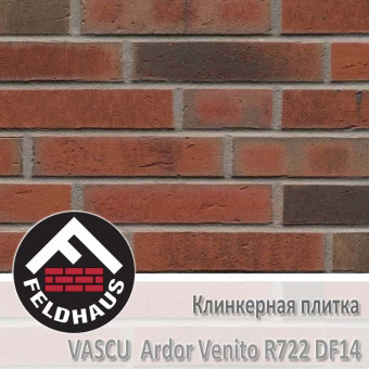 Клинкерная плитка Feldhaus Klinker Vascu Ardor Venito R722 DF14 (240x14x52 мм)