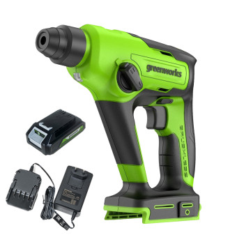 Перфоратор аккумуляторный Greenworks GD24SDS1K2 (арт. 3803107UA)
