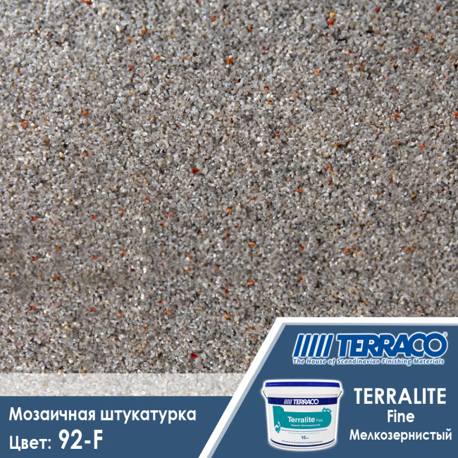 Мозаичная мраморная штукатурка Terraco Terralite Fine мелкозернистая 92-F 15 кг