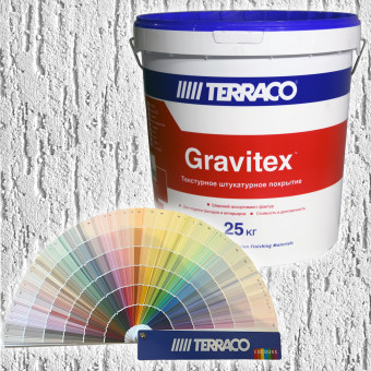 Декоративная штукатурка Terraco Gravitex XL "короед" (2,5 мм) 25 кг