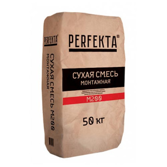Сухая смесь Perfekta М-200 монтажная пескобетон 50 кг
