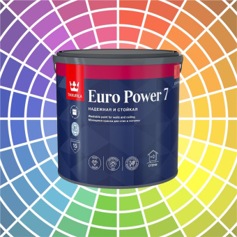 Краска Tikkurila Euro Power 7 для стен и потолков база С 2.7 л