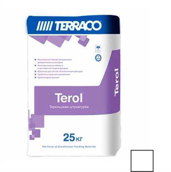 Декоративная штукатурка TERRACO Terol Decor «короед» белая (1,5 мм) 25 кг Декоративная штукатурка TERRACO Terol Decor «короед» белая (1,5 мм) 25 кг