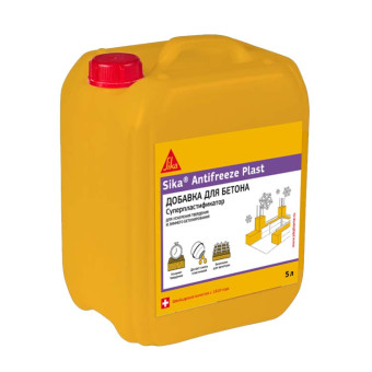 Пластификатор, ускоритель твердения, анрифриз Sika Antifreeze Plast 5 л