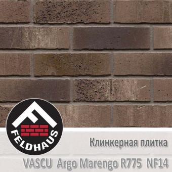 Клинкерная плитка Feldhaus Klinker Vascu Argo Marengo R775 NF14 (240x14x71 мм)