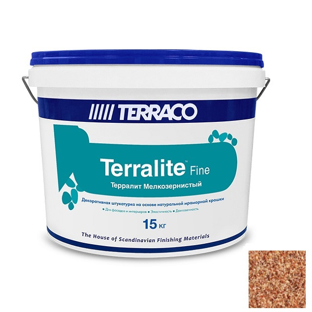 Декоративная штукатурка Terraco Terralite Fine мелкозернистая 94-F 15 кг