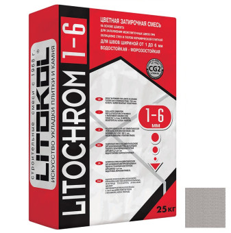 Затирка Litokol Litochrom 1-6 C.30 жемчужно-серая 25 кг