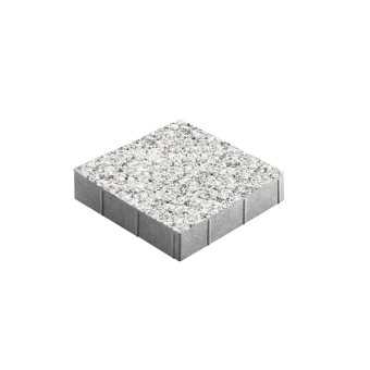 Тротуарная плитка Steingot Квадрат Granit Premium Bianco Nero 200х200 мм толщина 60 мм