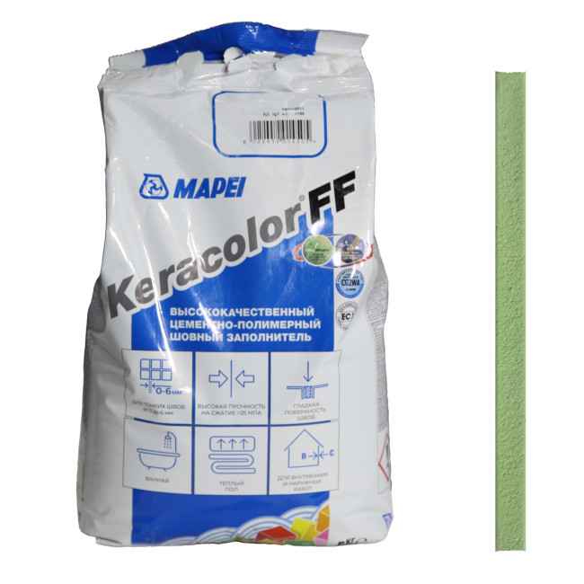 Затирка для плитки Mapei Keracolor FF №181 нефрит Мапей Кераколор ФФ фасовка 5 кг купить 