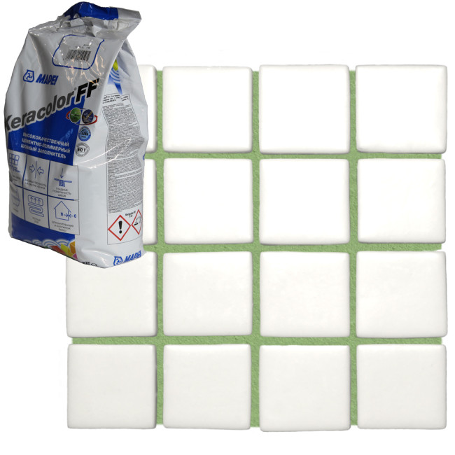 Затирка для плитки Mapei Keracolor FF №181 нефрит Мапей Кераколор ФФ фасовка 5 кг купить 