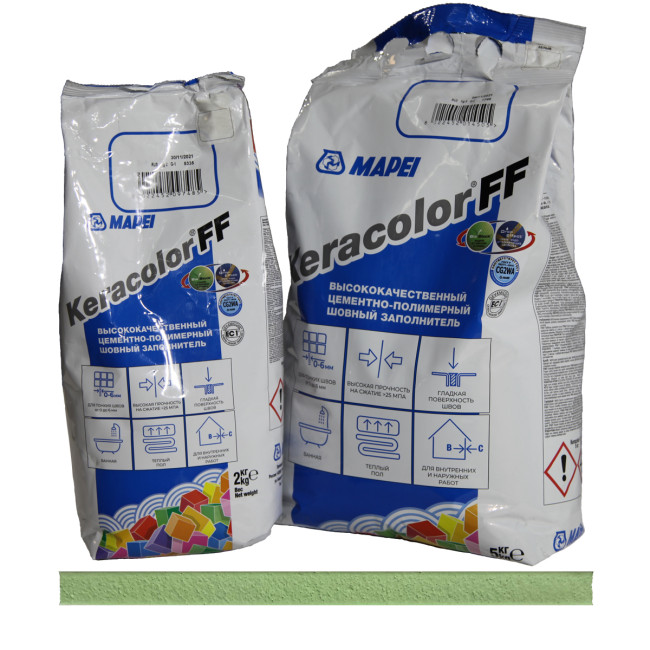 Затирка для плитки Mapei Keracolor FF №181 нефрит Мапей Кераколор ФФ фасовка 5 кг купить 