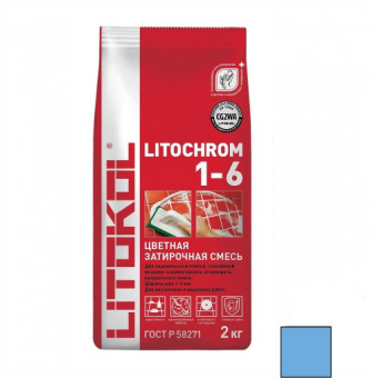 Затирка Litokol Litochrom 1-6 C.190 васильковая 2 кг Затирка Litokol Litochrom 1-6 C.190 васильковая 2 кг