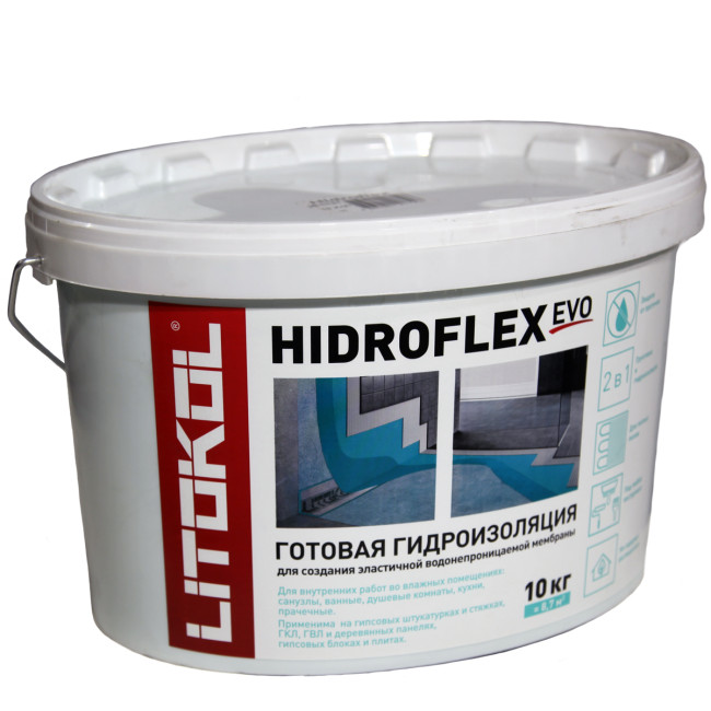 Гидроизоляция Litokol Hidroflex Evo полимерная 10 кг купить по низкой ...