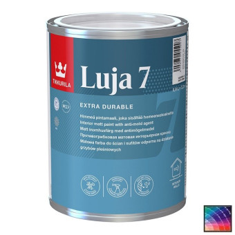 Краска Tikkurila Luja 7 для влажных помещений база С 0,9 л Краска Tikkurila Luja 7 для влажных помещений база С 0,9 л
