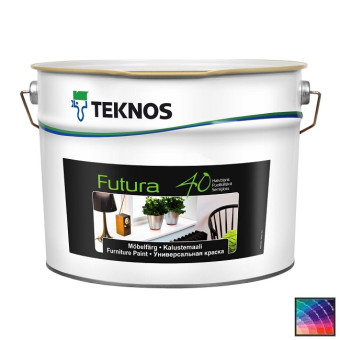 Краска Teknos Futura 40 универсальная база 1 9 л Краска Teknos Futura 40 универсальная база 1 9 л