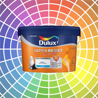 Краска Dulux Ultra Resist Для детской для стен и потолков база BW 2.5 л