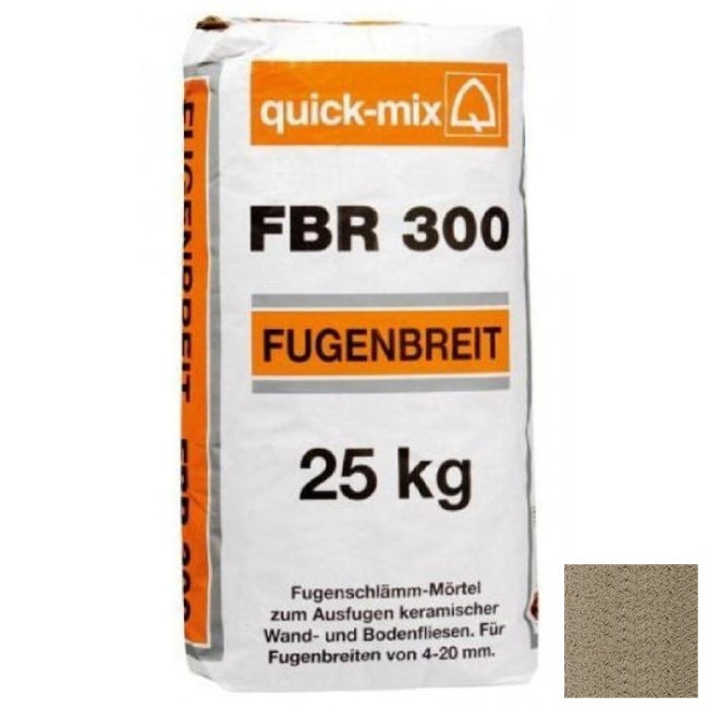 Затирка Quick-mix FBR 300 Фугенбрайн серебристо-серая 25 кг