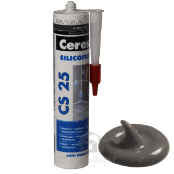Затирка силиконовая Ceresit CS 25 №16 графит 280 мл