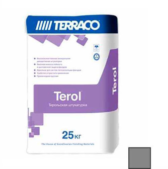 Декоративная штукатурка TERRACO Terol Decor «короед» серая (2,5 мм) 25 кг Декоративная штукатурка TERRACO Terol Decor «короед» серая (2,5 мм) 25 кг