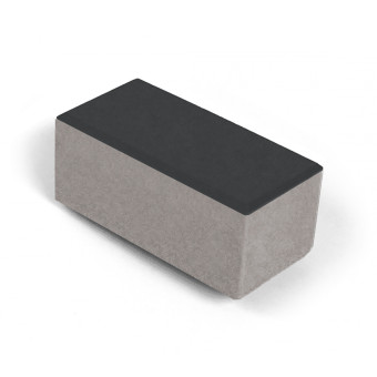Брусчатка Нобетек 2П8Ф ч/п серый цемент черная 200х100х80 мм