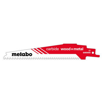 Полотно для сабельных пил Mеtabo Carbide по металлу и дереву 150х1.25 мм шаг 3-4 мм (арт. 626559000)