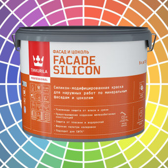 Краска Tikkurila Facade Silicon фасадная база C 9 л