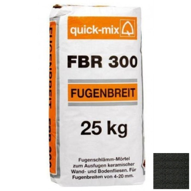 Затирка Quick-mix FBR 300 Фугенбрайн антрацит 25 кг